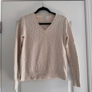 J. Crew Beige V-Neck Sweater